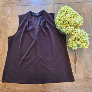 Ann Taylor Factory Black XL Sleeveless Blouse